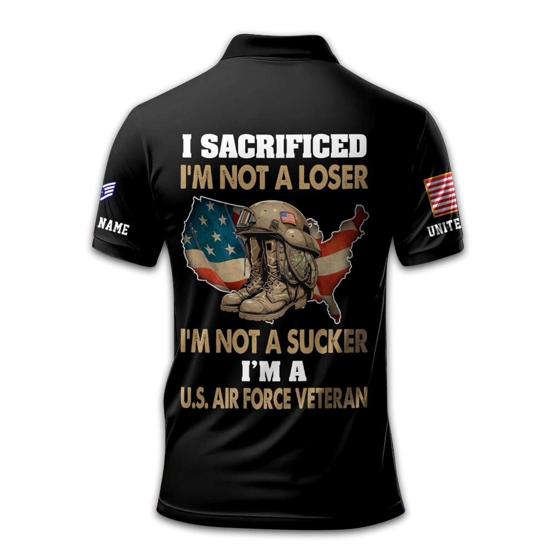 Unique Custom Name, Rank, Year USAF Polo Shirt VPVC211904, Gifts For Air Force Veteran, Gifts For Dad, For Husband, Best Gifts On Father's Day, Independence Day, Veterans Day.