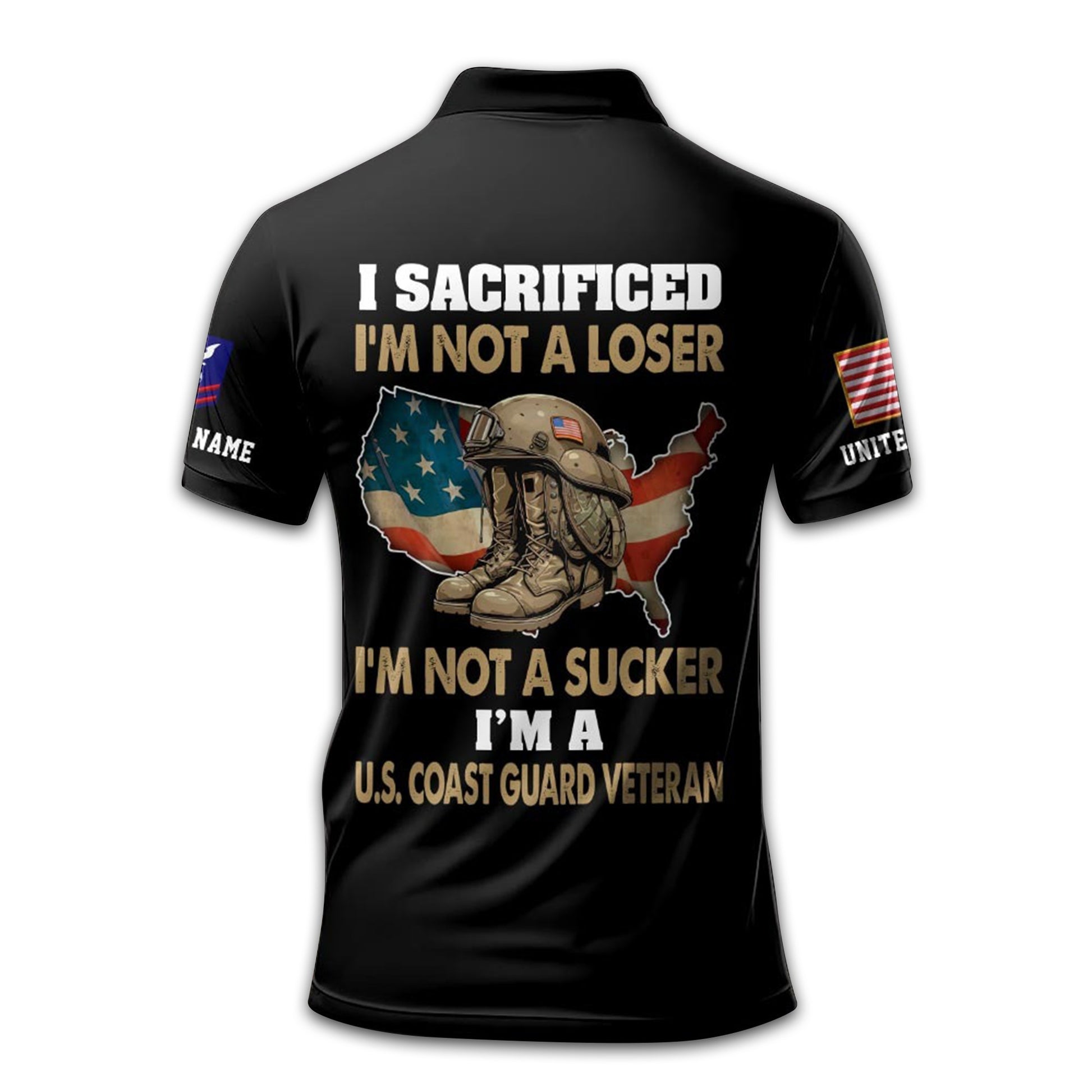 Unique Custom Name, Rank, Year, USCG Polo Shirt VPVC211905, Gifts For Coast Guard Veteran, Gifts For Dad, For Husband, Best Gifts On Father's Day, Independence Day, Veterans Day.