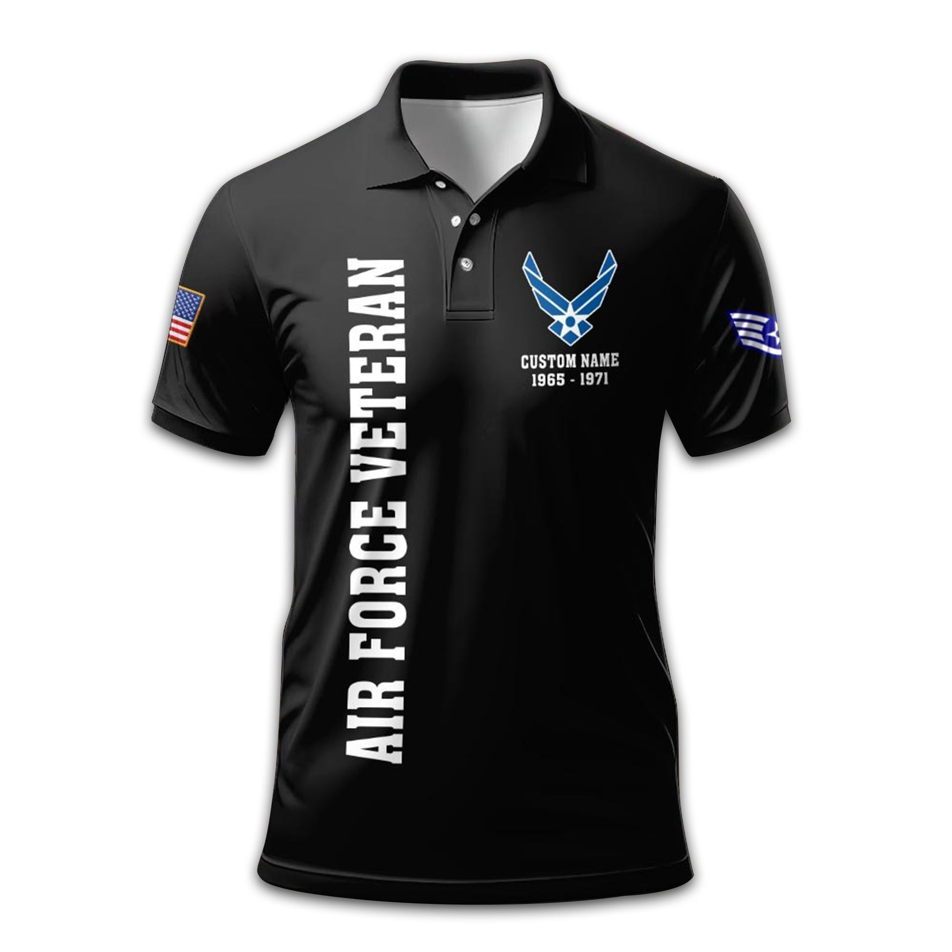 USAF Custom Polo Shirt VPVC211909, Gifts For Air Force Veteran, Best Gifts On Father's Day, Armed Forces Day, Independence Day, Veterans Day.