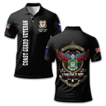 USCG Custom Polo Shirt VPVC211910, Gifts For Coast Guard Veteran, Best Gifts On Father's Day, Armed Forces Day, Independence Day, Veterans Day.
