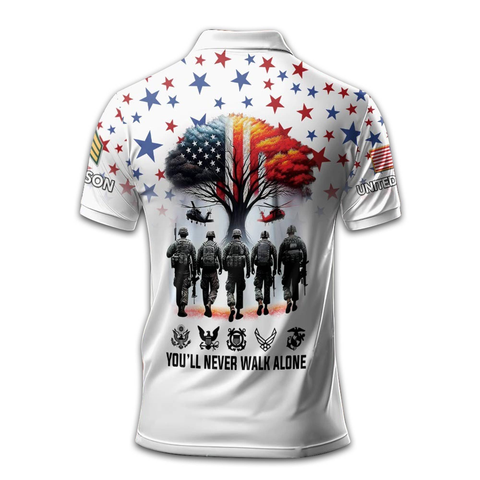 US Army Custom Polo Shirt VPVC212401, Gifts For Army Veteran, Best Gifts On Father's Day, Armed Forces Day, Independence Day, Veterans Day.