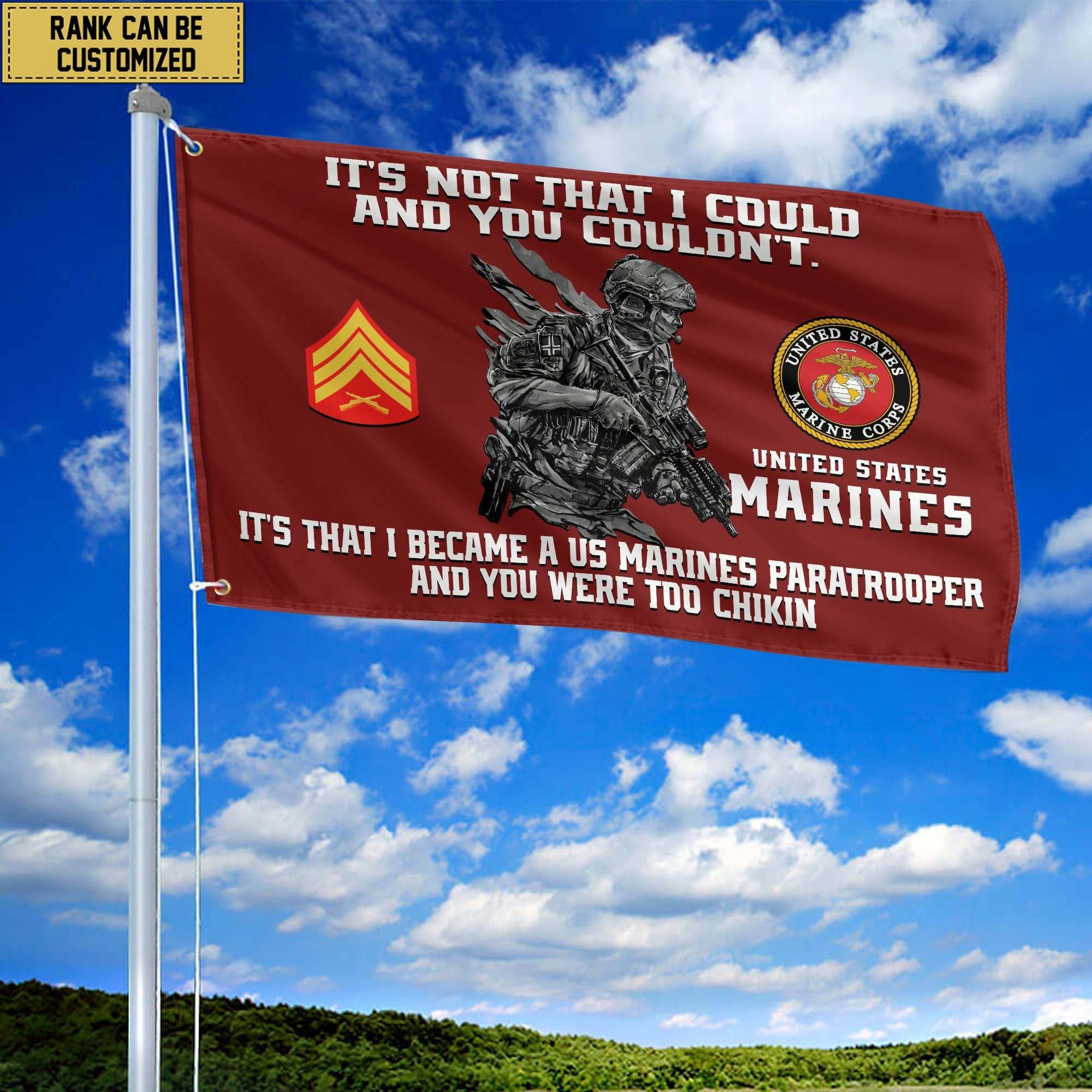 Unique Custom USMC Grommet Flag, Gift For Marine Veteran VPVC104703, Gifts For Dad, For Husband, Best Gifts On Father's Day, Independence Day, Veterans Day.