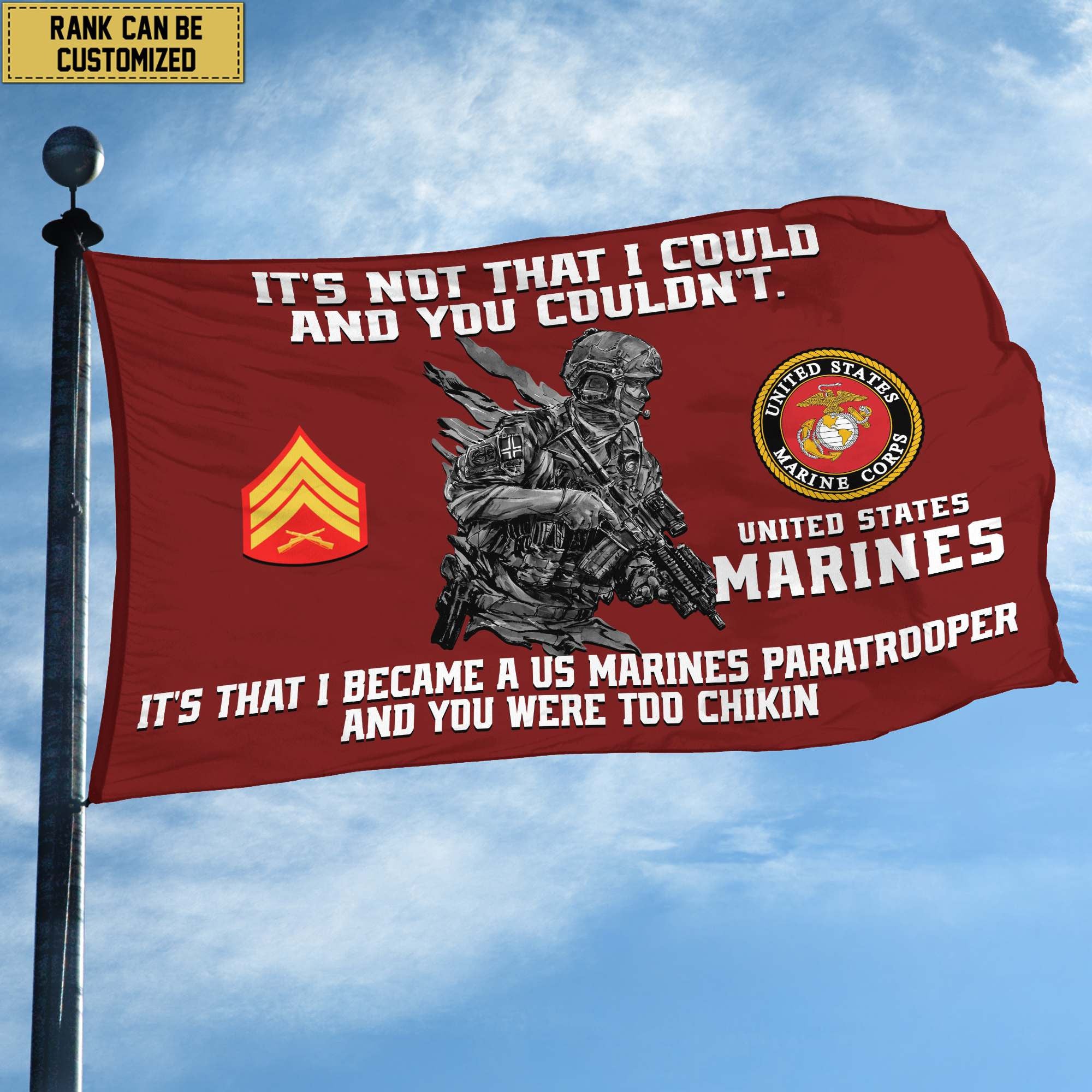 Unique Custom USMC Grommet Flag, Gift For Marine Veteran VPVC104703, Gifts For Dad, For Husband, Best Gifts On Father's Day, Independence Day, Veterans Day.