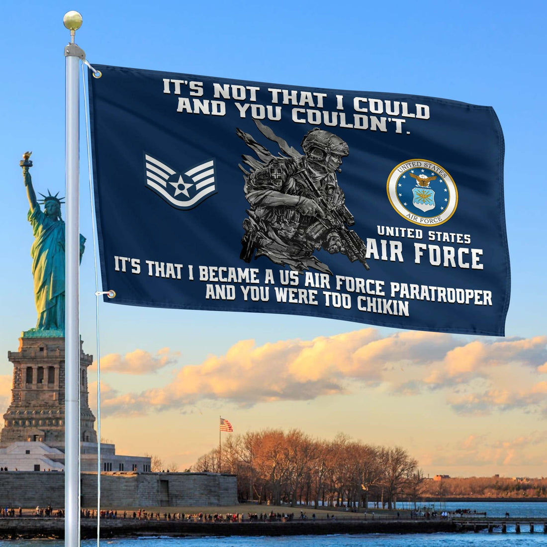 Unique Custom USAF Grommet Flag, Gift For Air Force Veteran VPVC104704, Gifts For Dad, For Husband, Best Gifts On Father's Day, Independence Day, Veterans Day.