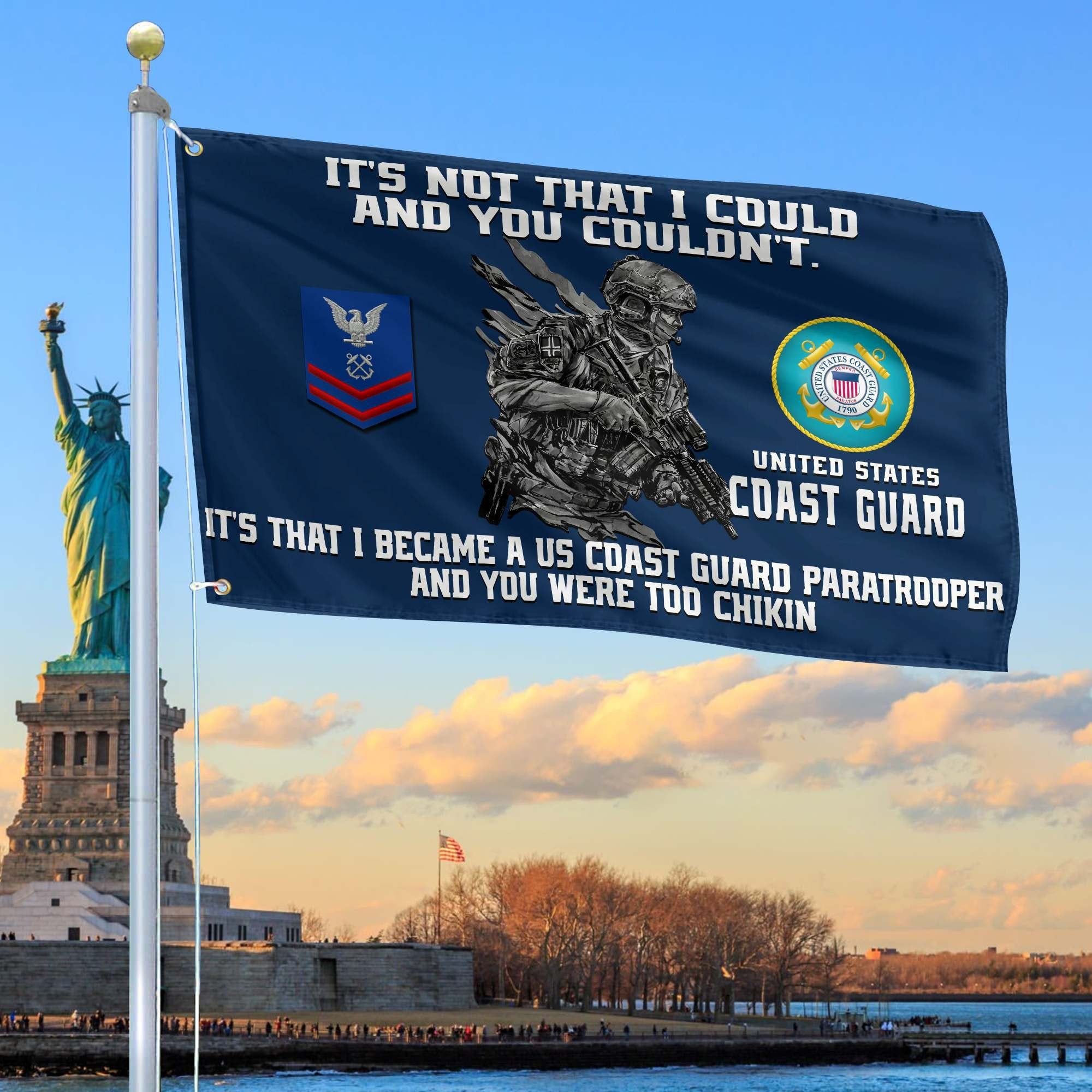 Unique Custom USCG Grommet Flag, Gift For Coast Guard Veteran VPVC104705, Gifts For Dad, For Husband, Best Gifts On Father's Day, Independence Day, Veterans Day.