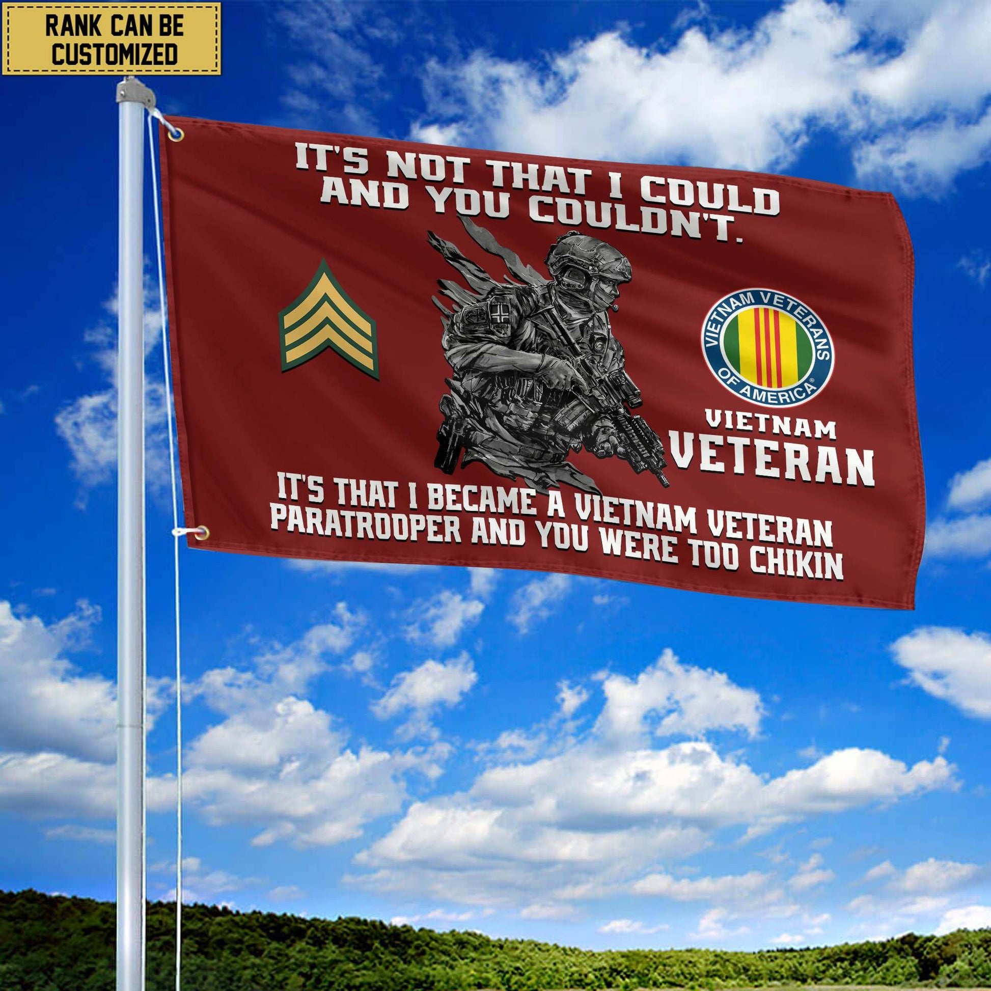 Unique Custom Vietnam Veteran Grommet Flag, Gift For Vietnam Veteran VPVC104706, Gifts For Dad, For Husband, Best Gifts On Father's Day, Independence Day, Veterans Day.