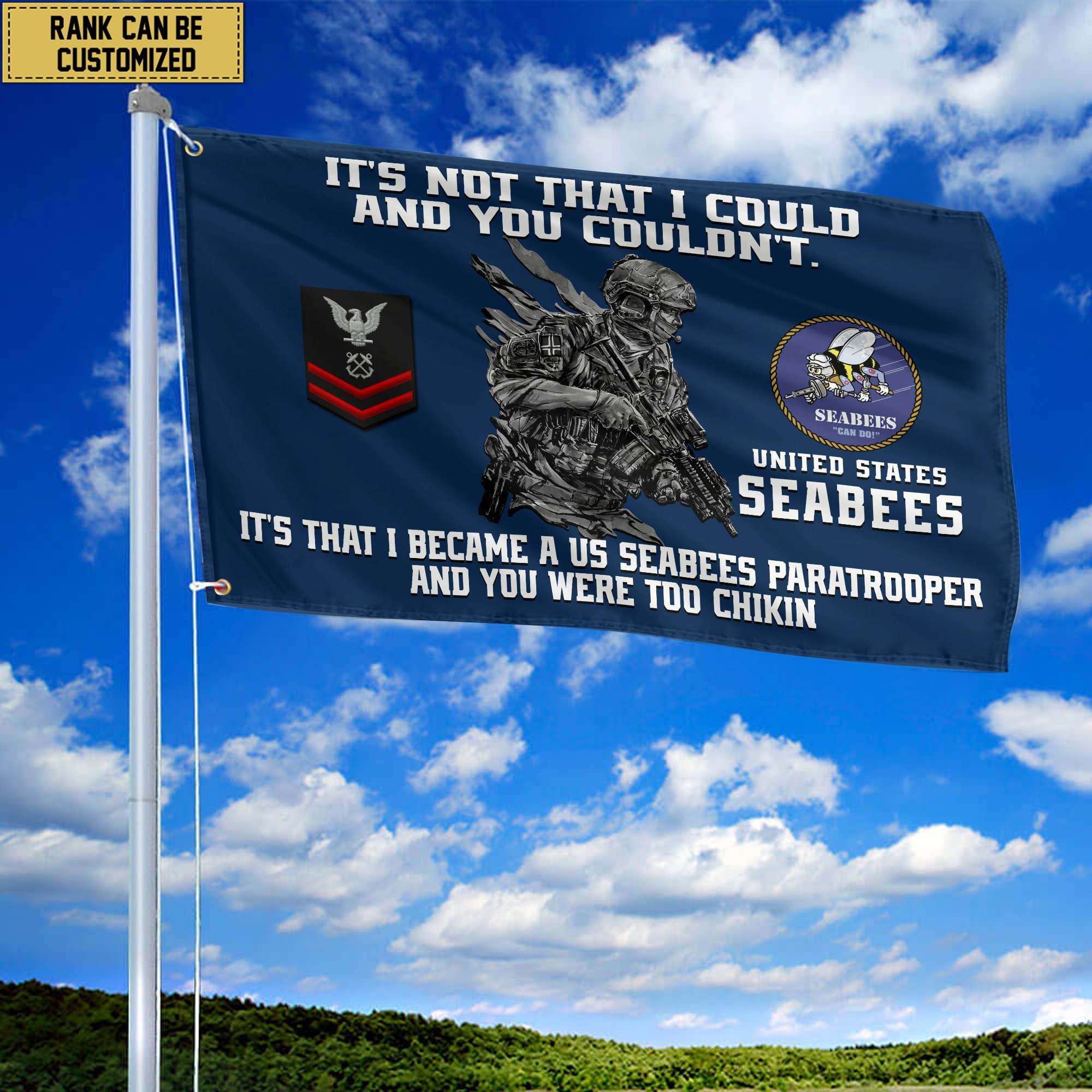 Unique Custom US Seabees Grommet Flag, Gift For Seabees Veteran VPVC104709, Gifts For Dad, For Husband, Best Gifts On Father's Day, Independence Day, Veterans Day.