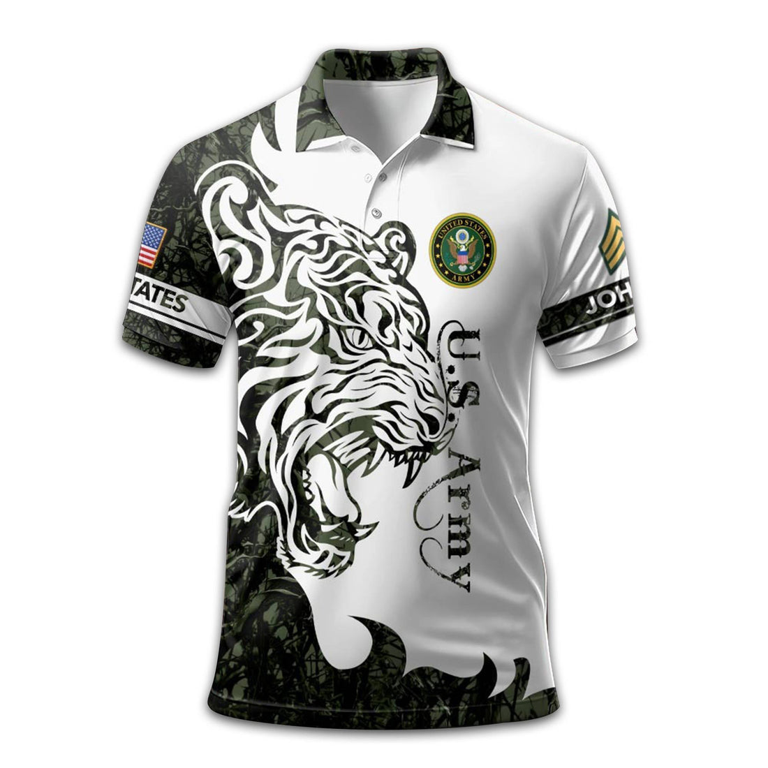 US Army Custom Polo Shirt VPVC212606, Gifts For Army Veteran, Best Gifts On Father's Day, Armed Forces Day, Independence Day, Veterans Day.