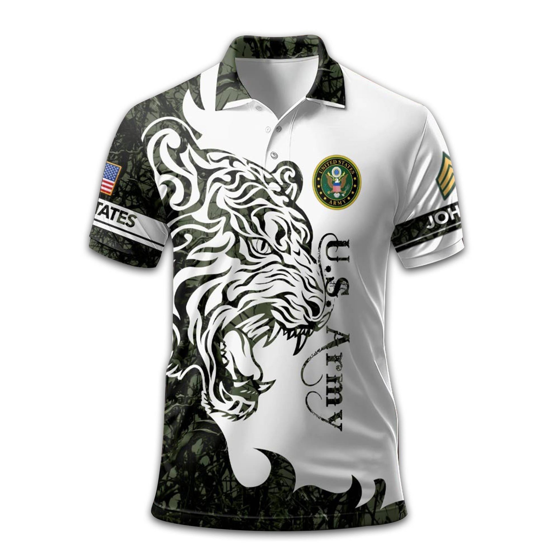 US Army Custom Polo Shirt VPVC212606, Gifts For Army Veteran, Best Gifts On Father's Day, Armed Forces Day, Independence Day, Veterans Day.