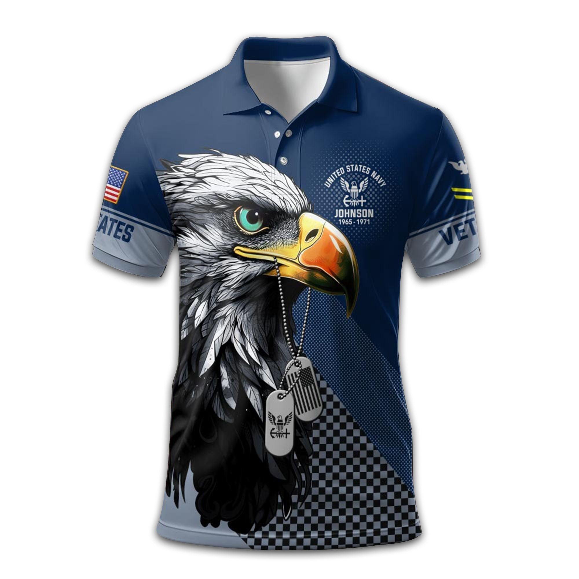 Unique Custom Name, Rank, Year US Navy Polo Shirt VPVC212807, Gifts For Navy Veteran, Gifts For Dad, For Husband, Best Gifts On Father's Day, Independence Day, Veterans Day.