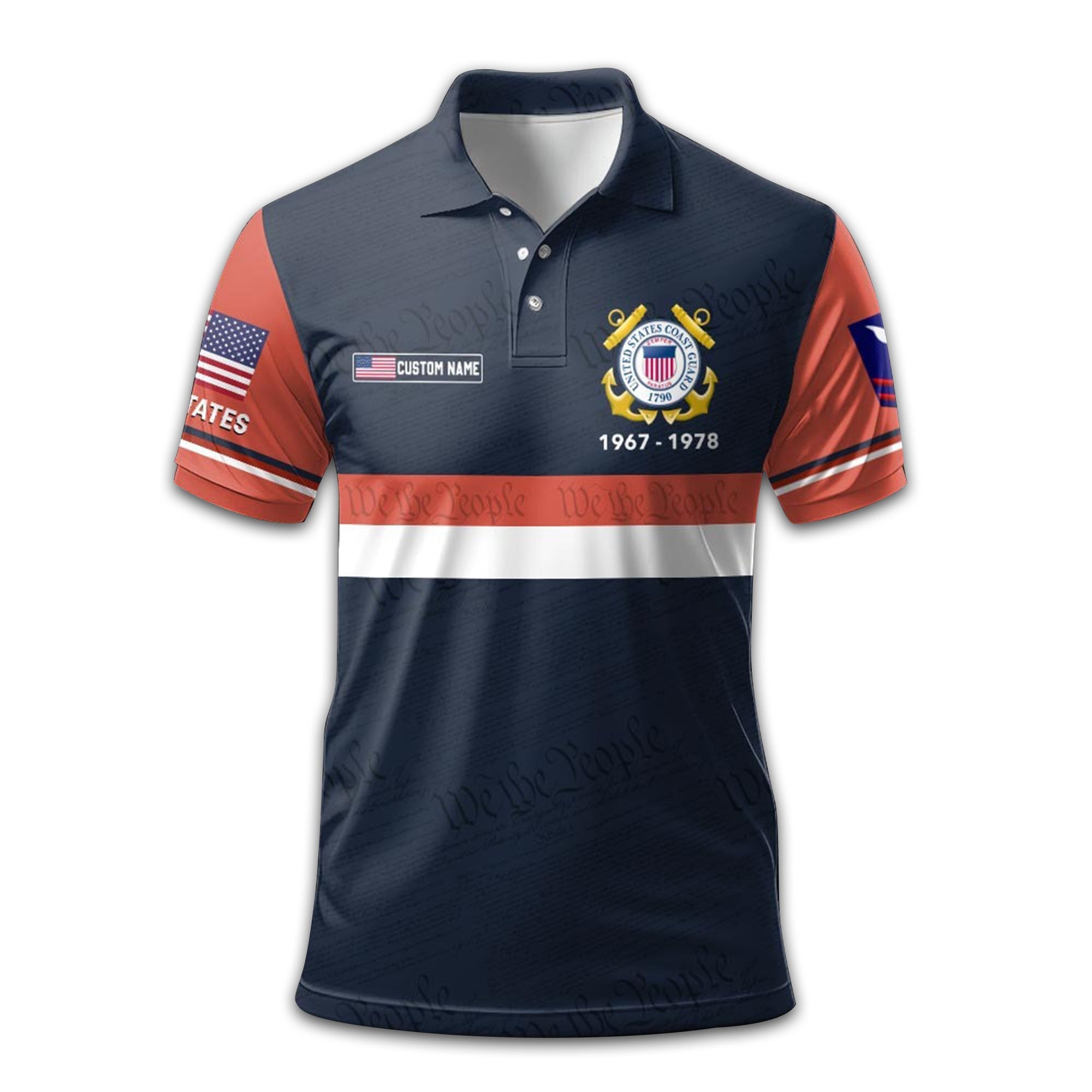 USCG Custom Polo Shirt VPVC212905, Gifts For Coast Guard Veteran, Best Gifts On Father's Day, Armed Forces Day, Independence Day, Veterans Day.