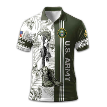 US Army Custom Polo Shirt VPVC213106, Gifts For Army Veteran, Best Gifts On Father's Day, Armed Forces Day, Independence Day, Veterans Day.