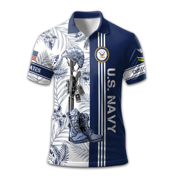 US Navy Custom Polo Shirt VPVC213107, Gifts For Navy Veteran, Best Gifts On Father's Day, Armed Forces Day, Independence Day, Veterans Day.