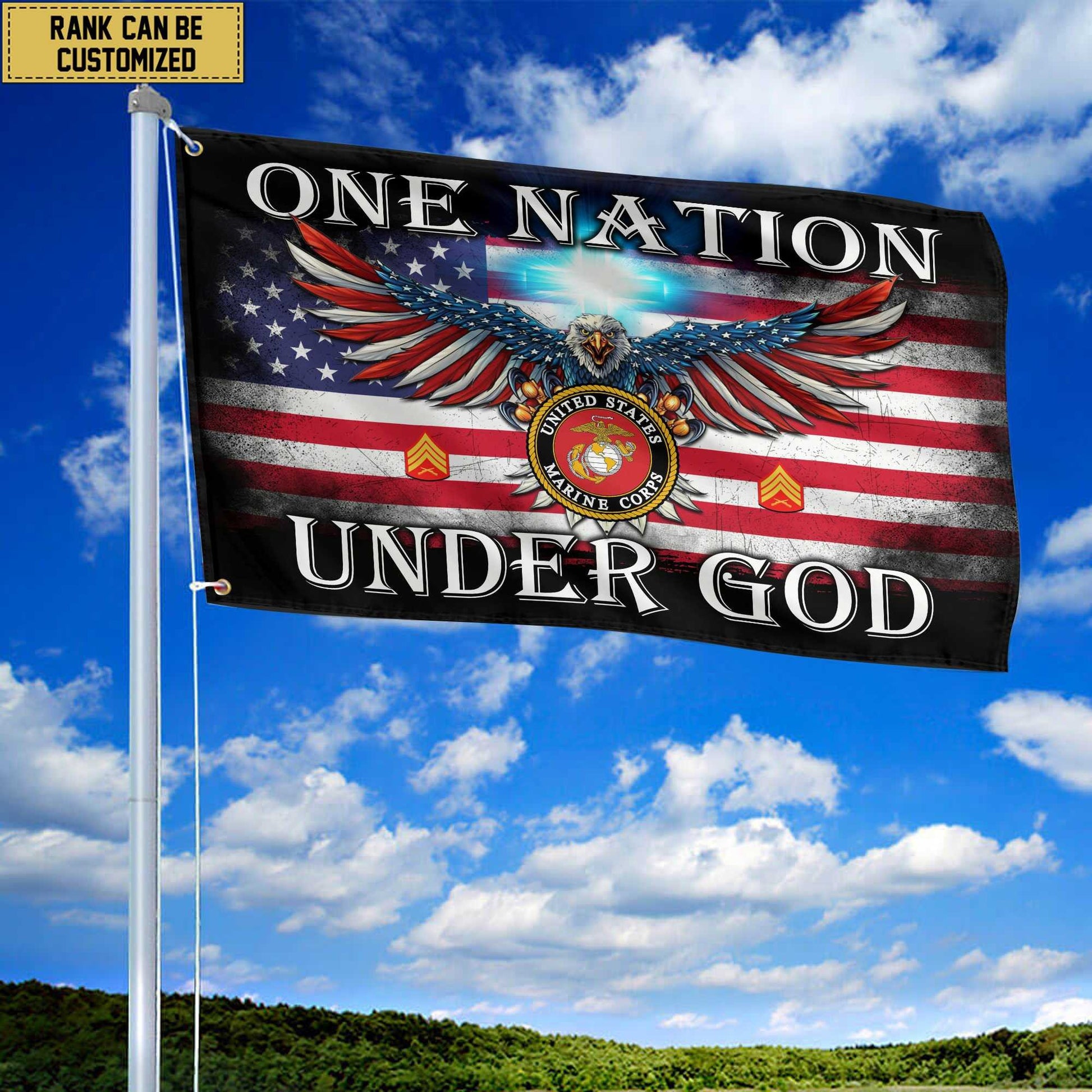 Unique Custom USMC Grommet Flag VPVC105103, Gift For Marine Veteran, Gifts For Dad, For Husband, Best Gifts On Father's Day, Independence Day, Veterans Day.