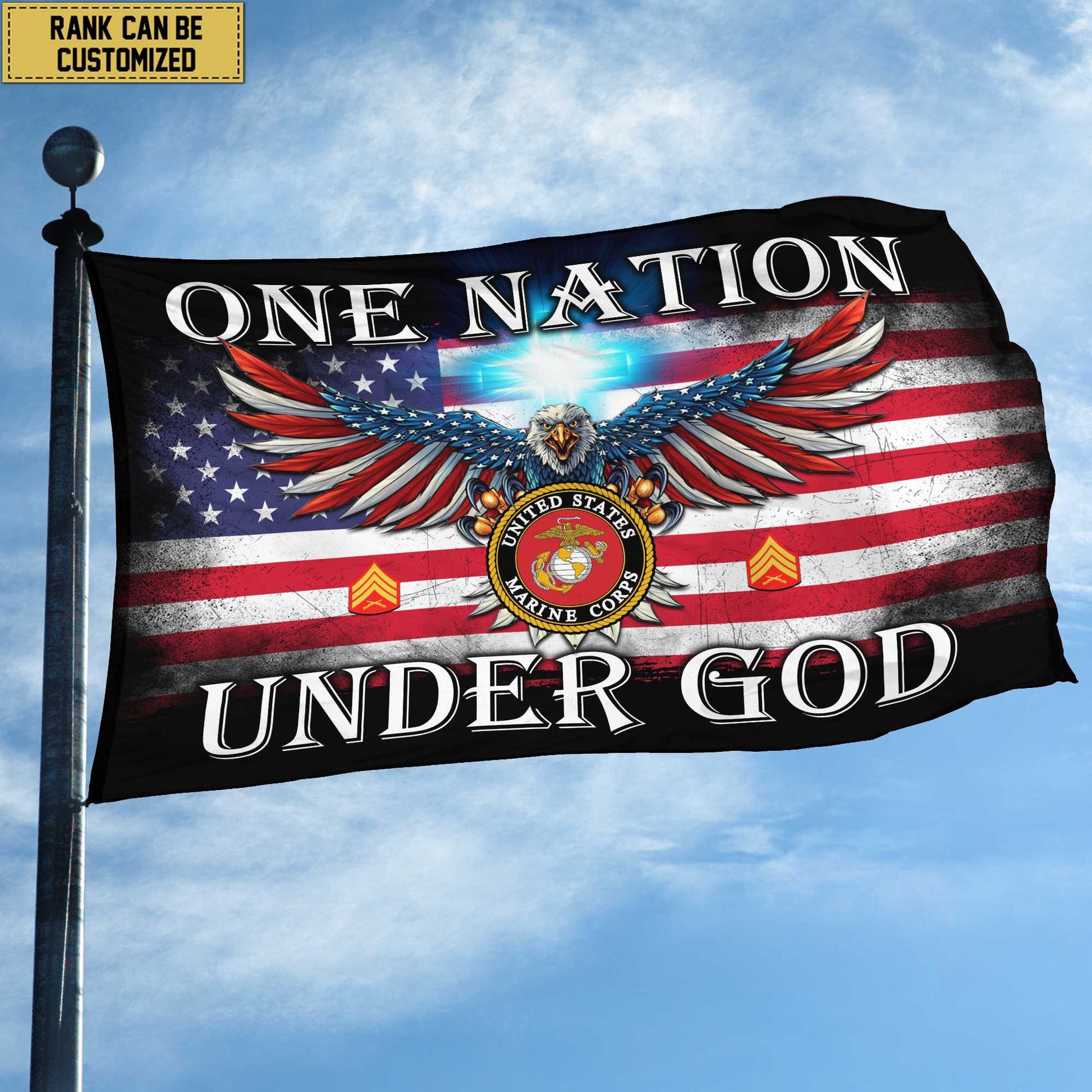 Unique Custom USMC Grommet Flag VPVC105103, Gift For Marine Veteran, Gifts For Dad, For Husband, Best Gifts On Father's Day, Independence Day, Veterans Day.