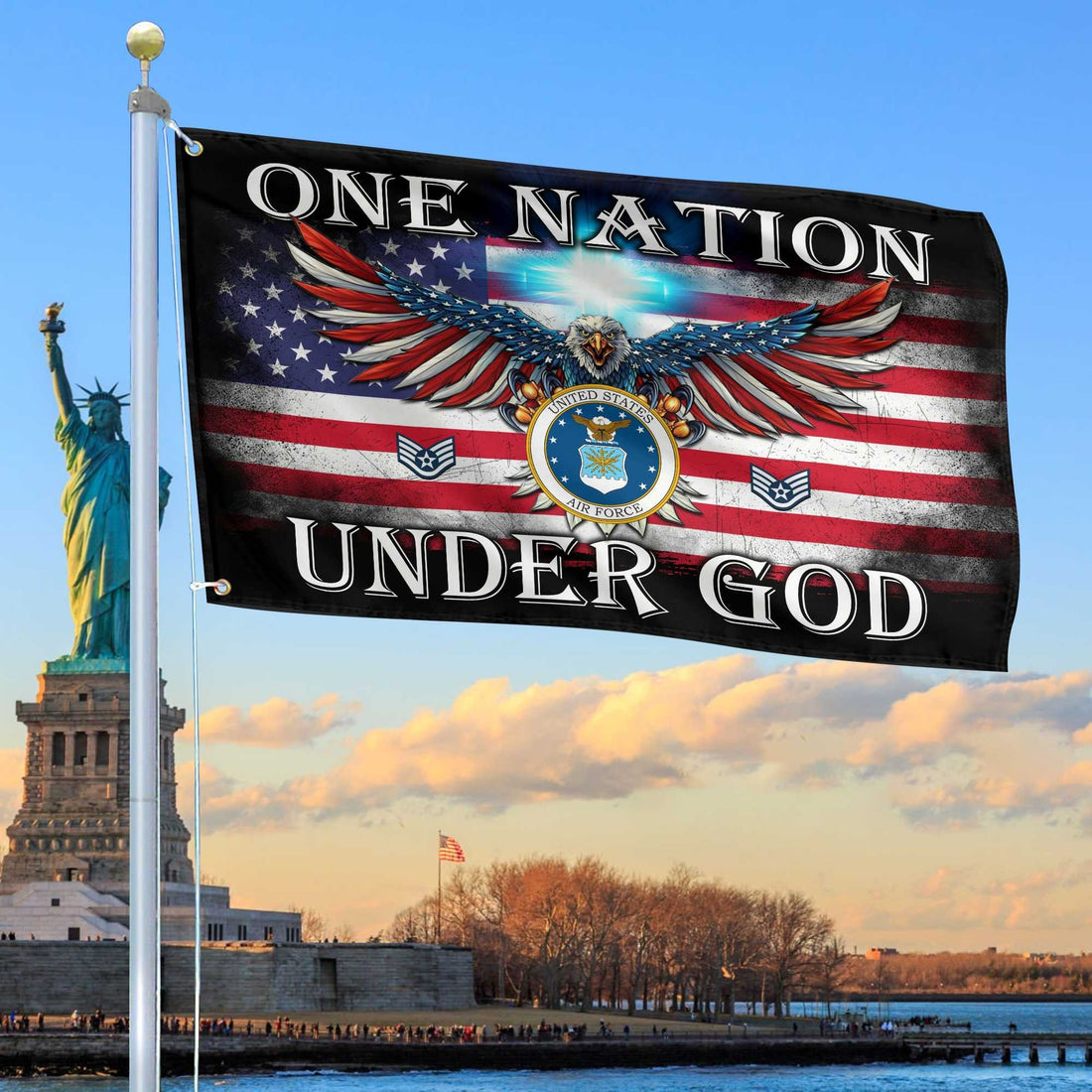 Unique Custom USAF Grommet Flag VPVC105104, Gift For Air Force Veteran, Gifts For Dad, For Husband, Best Gifts On Father's Day, Independence Day, Veterans Day.