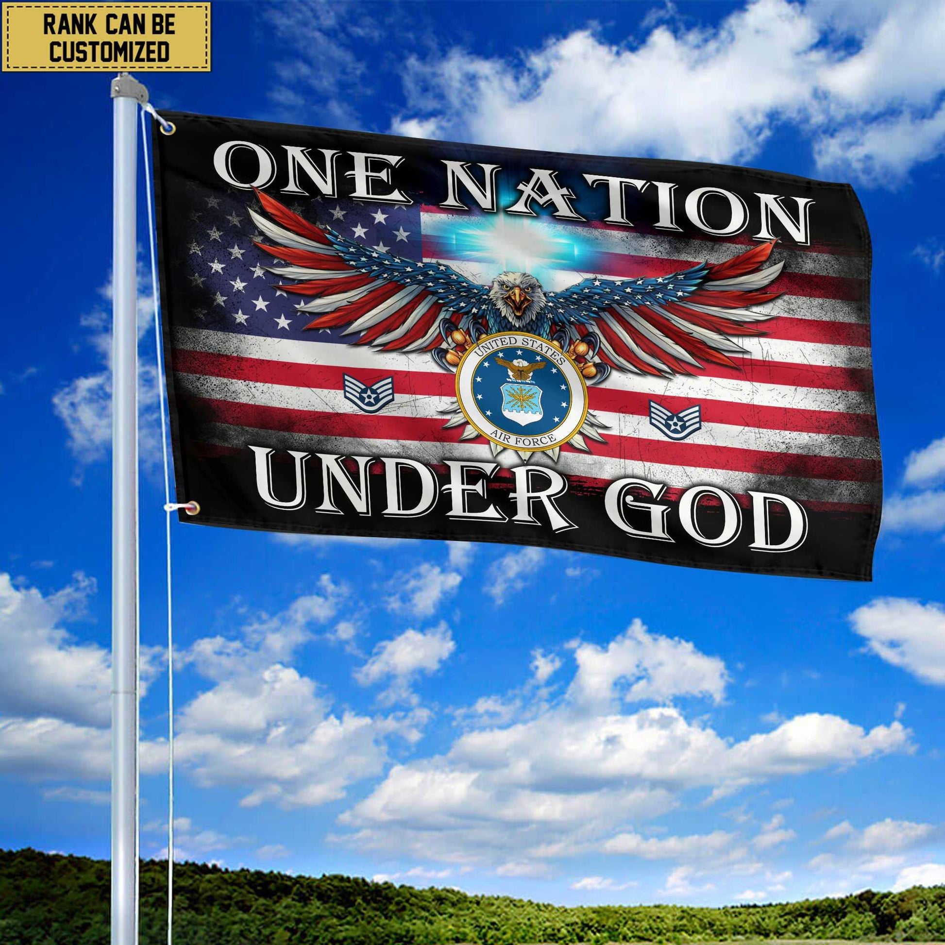 Unique Custom USAF Grommet Flag VPVC105104, Gift For Air Force Veteran, Gifts For Dad, For Husband, Best Gifts On Father's Day, Independence Day, Veterans Day.