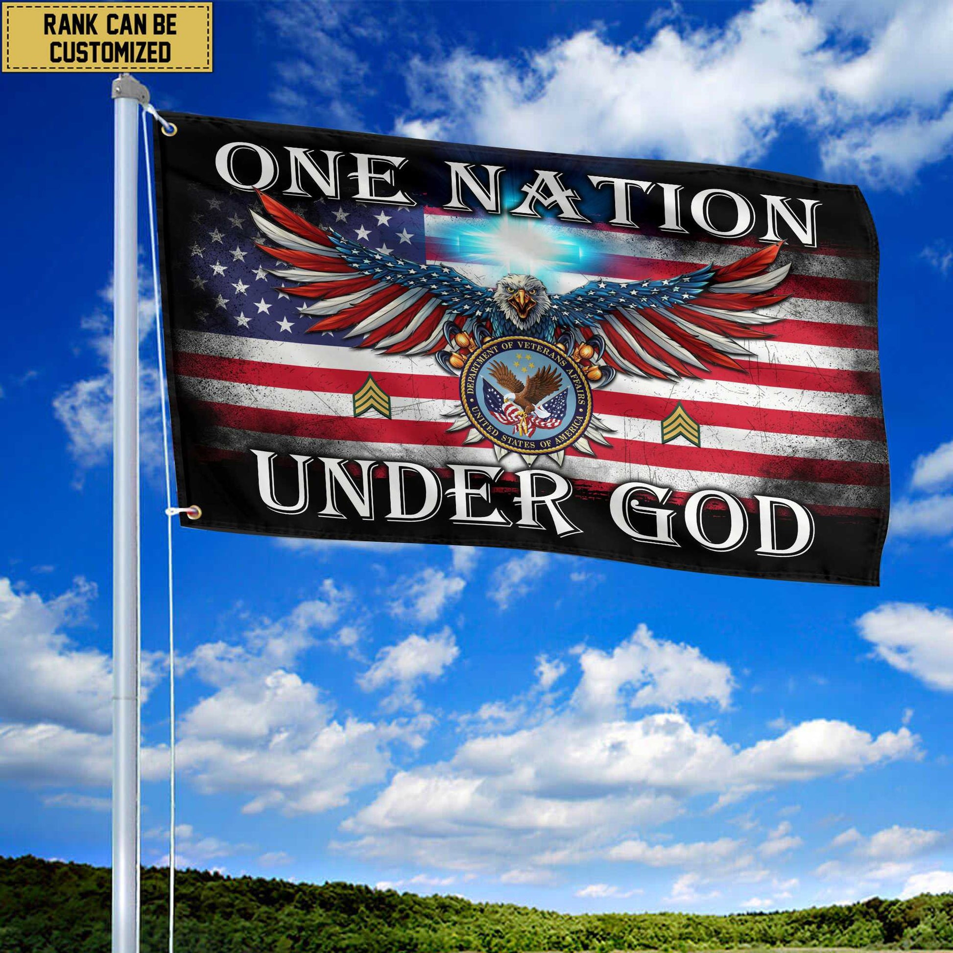 Unique Custom US Veteran Grommet Flag VPVC105107, Gift For US Veteran, Gifts For Dad, For Husband, Best Gifts On Father's Day, Independence Day, Veterans Day.