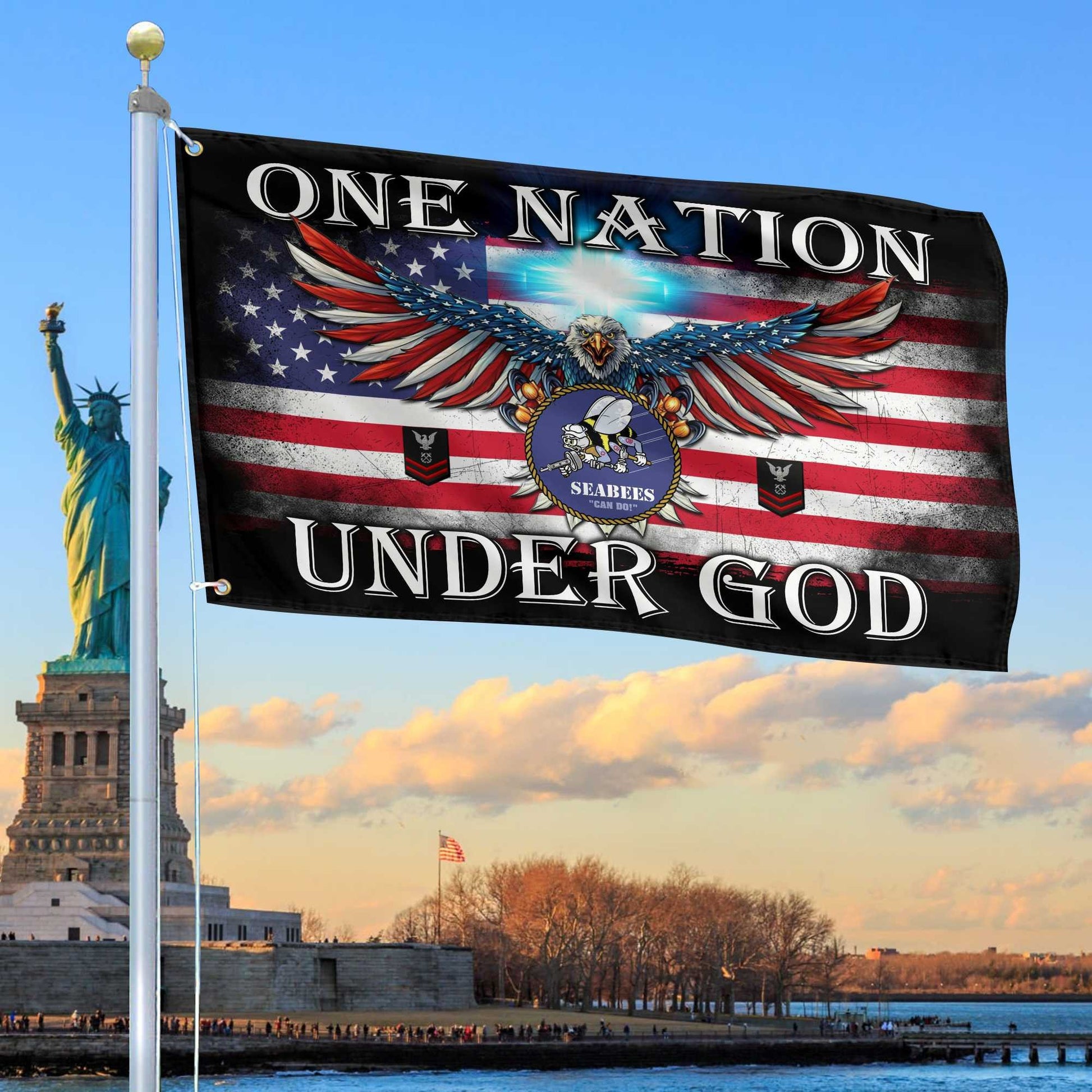 Unique Custom US Seabees Grommet Flag VPVC105109, Gift For Seabees Veteran, Gifts For Dad, For Husband, Best Gifts On Father's Day, Independence Day, Veterans Day.