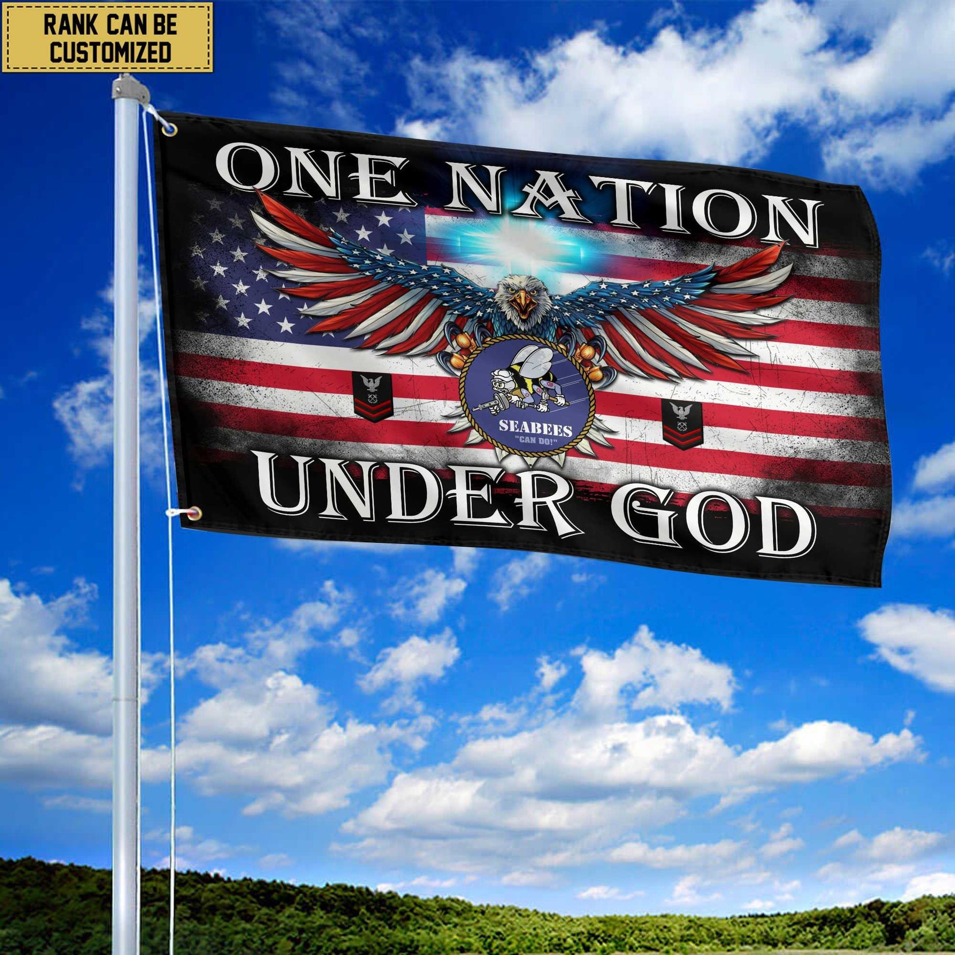 Unique Custom US Seabees Grommet Flag VPVC105109, Gift For Seabees Veteran, Gifts For Dad, For Husband, Best Gifts On Father's Day, Independence Day, Veterans Day.