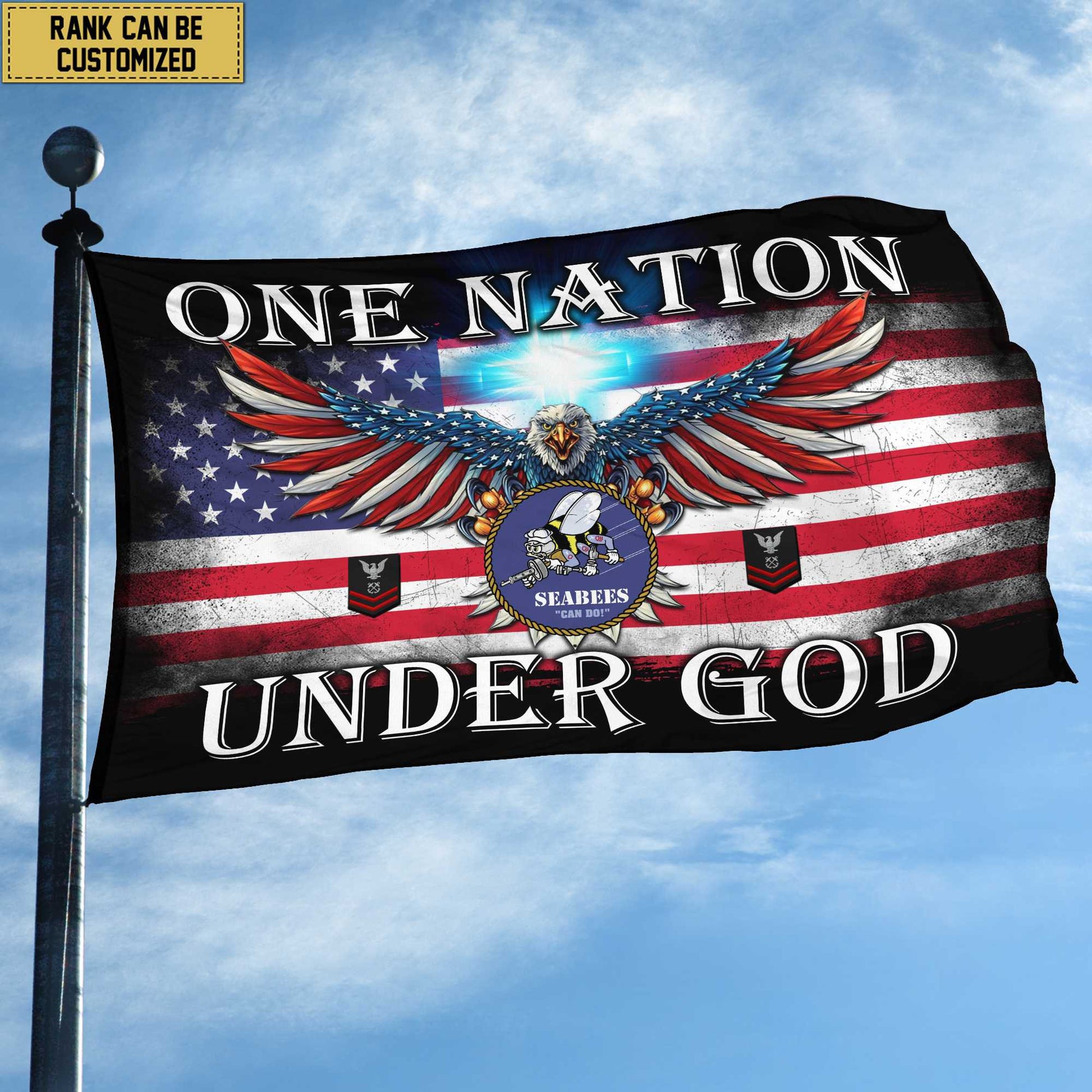 Unique Custom US Seabees Grommet Flag VPVC105109, Gift For Seabees Veteran, Gifts For Dad, For Husband, Best Gifts On Father's Day, Independence Day, Veterans Day.