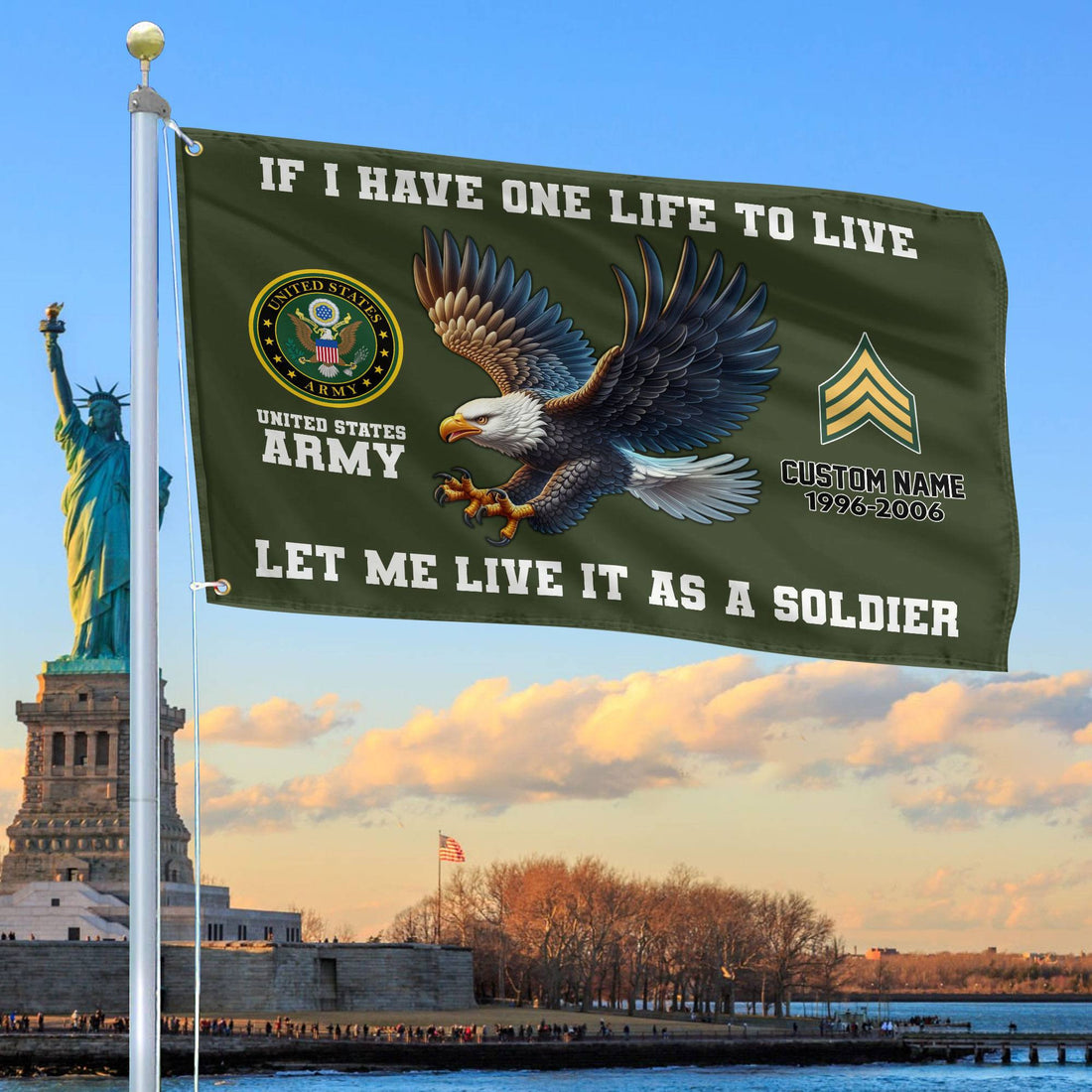 Unique Custom US Army Grommet Flag VPVC108201, Gift For Army Veteran, Gifts For Dad, For Husband, Best Gifts On Father's Day, Independence Day, Veterans Day.