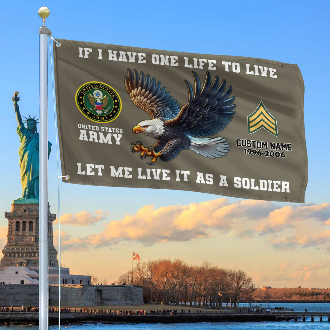 Unique Custom US Army Grommet Flag VPVC108210, Gift For Army Veteran, Gifts For Dad, For Husband, Best Gifts On Father's Day, Independence Day, Veterans Day.