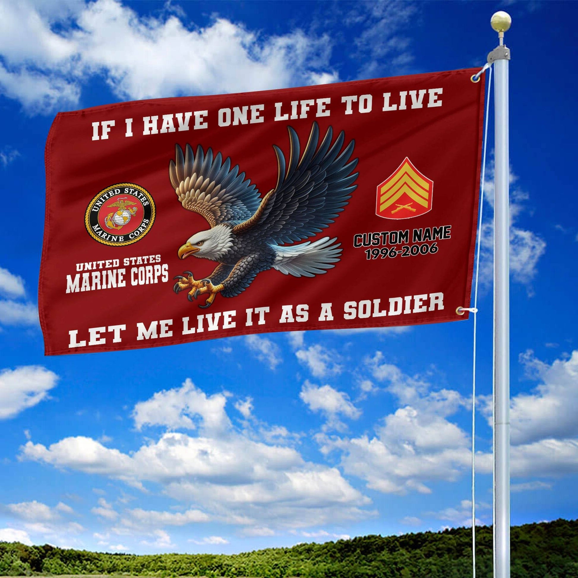 Unique Custom USMC Grommet Flag VPVC108203, Gift For Marine Veteran, Gifts For Dad, For Husband, Best Gifts On Father's Day, Independence Day, Veterans Day.