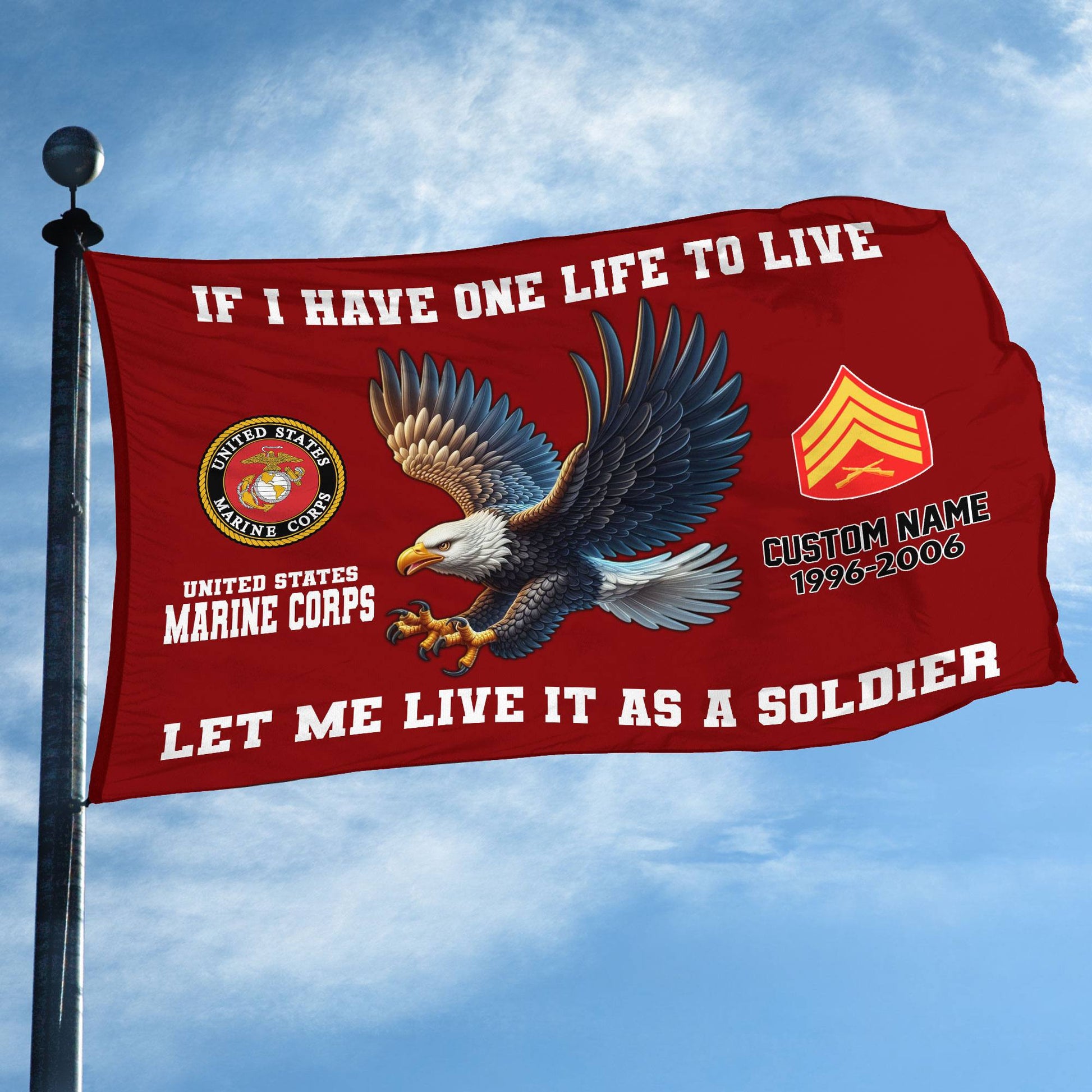 Unique Custom USMC Grommet Flag VPVC108203, Gift For Marine Veteran, Gifts For Dad, For Husband, Best Gifts On Father's Day, Independence Day, Veterans Day.