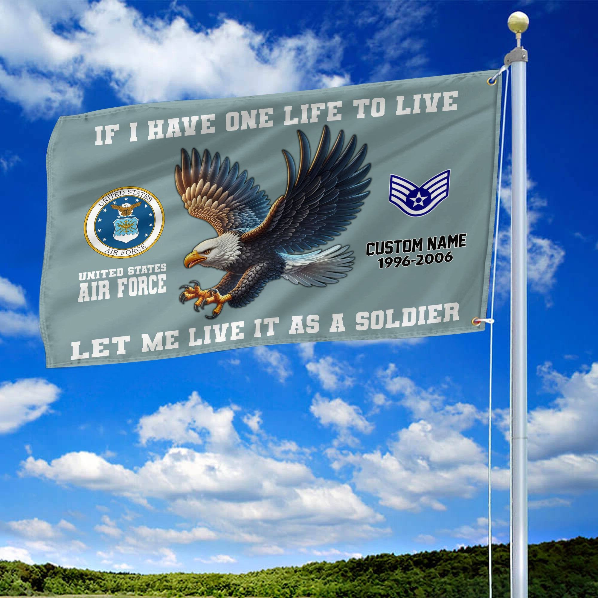 Unique Custom USAF Grommet Flag VPVC108204, Gift For Air Force Veteran, Gifts For Dad, For Husband, Best Gifts On Father's Day, Independence Day, Veterans Day.