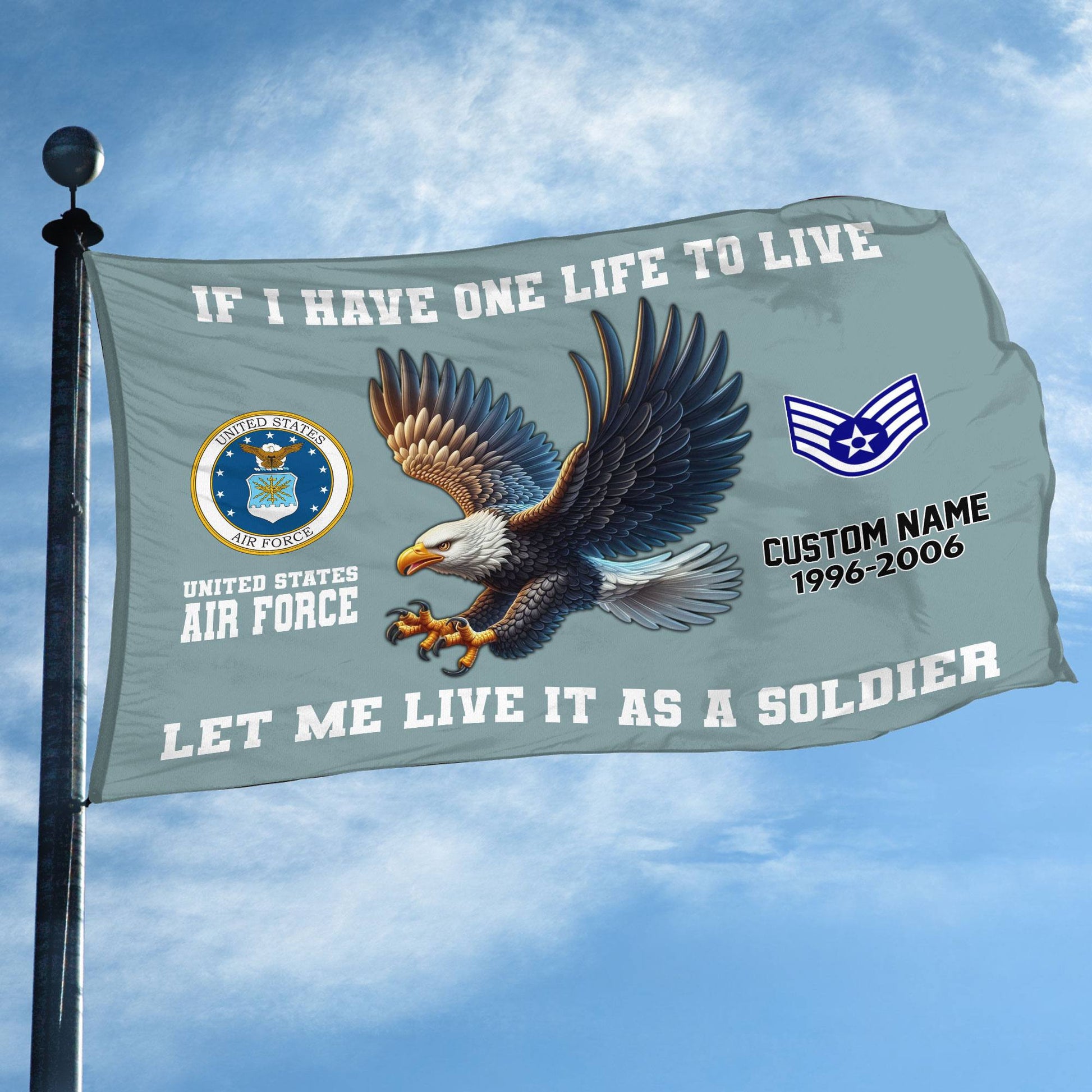 Unique Custom USAF Grommet Flag VPVC108204, Gift For Air Force Veteran, Gifts For Dad, For Husband, Best Gifts On Father's Day, Independence Day, Veterans Day.