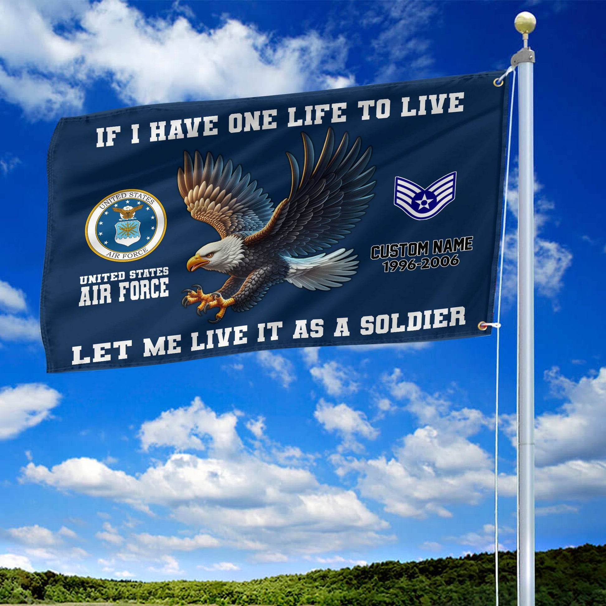 Unique Custom USAF Grommet Flag VPVC108212, Gift For Air Force Veteran, Gifts For Dad, For Husband, Best Gifts On Father's Day, Independence Day, Veterans Day.