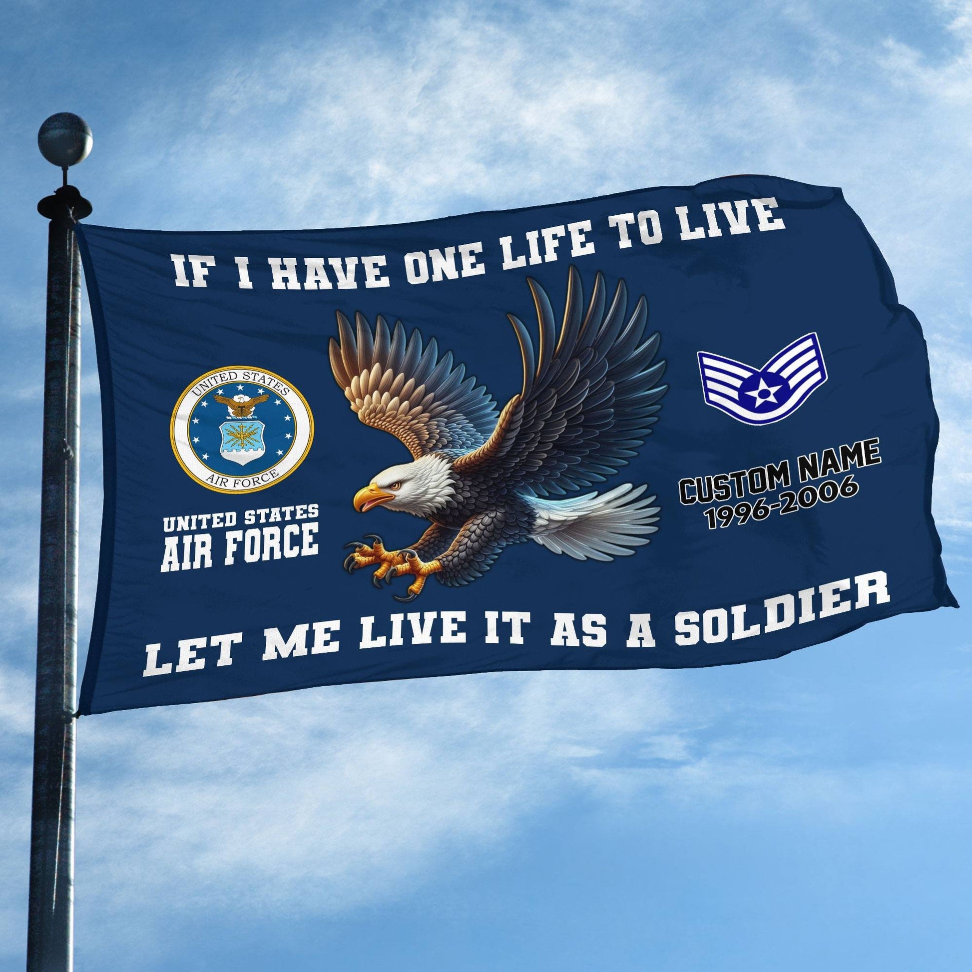 Unique Custom USAF Grommet Flag VPVC108212, Gift For Air Force Veteran, Gifts For Dad, For Husband, Best Gifts On Father's Day, Independence Day, Veterans Day.