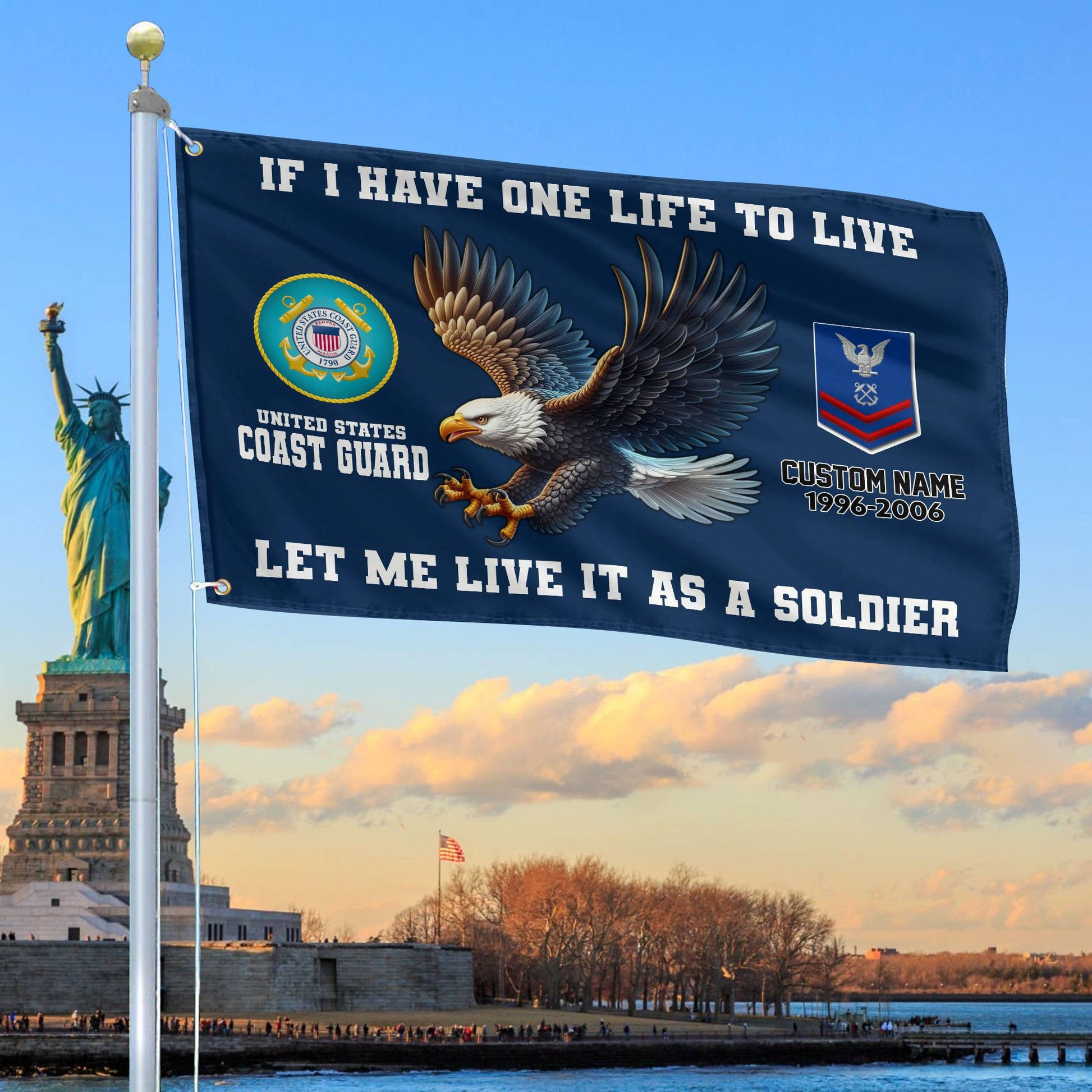 Unique Custom USCG Grommet Flag VPVC108205, Gift For Coast Guard Veteran, Gifts For Dad, For Husband, Best Gifts On Father's Day, Independence Day, Veterans Day.