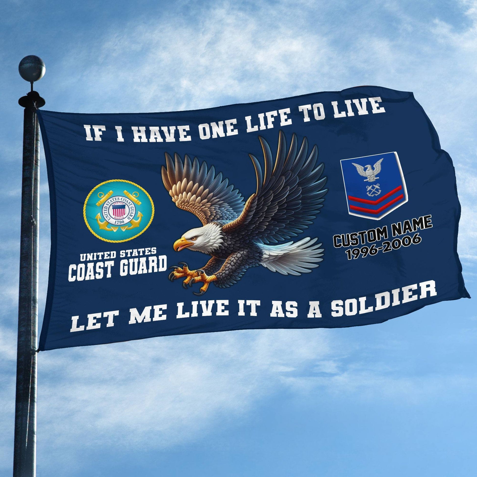 Unique Custom USCG Grommet Flag VPVC108205, Gift For Coast Guard Veteran, Gifts For Dad, For Husband, Best Gifts On Father's Day, Independence Day, Veterans Day.