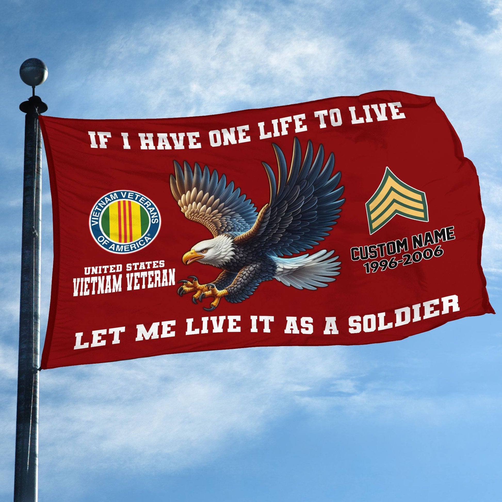 Unique Custom Vietnam Veteran Grommet Flag VPVC108206, Gift For Vietnam Veteran, Gifts For Dad, For Husband, Best Gifts On Father's Day, Independence Day, Veterans Day.