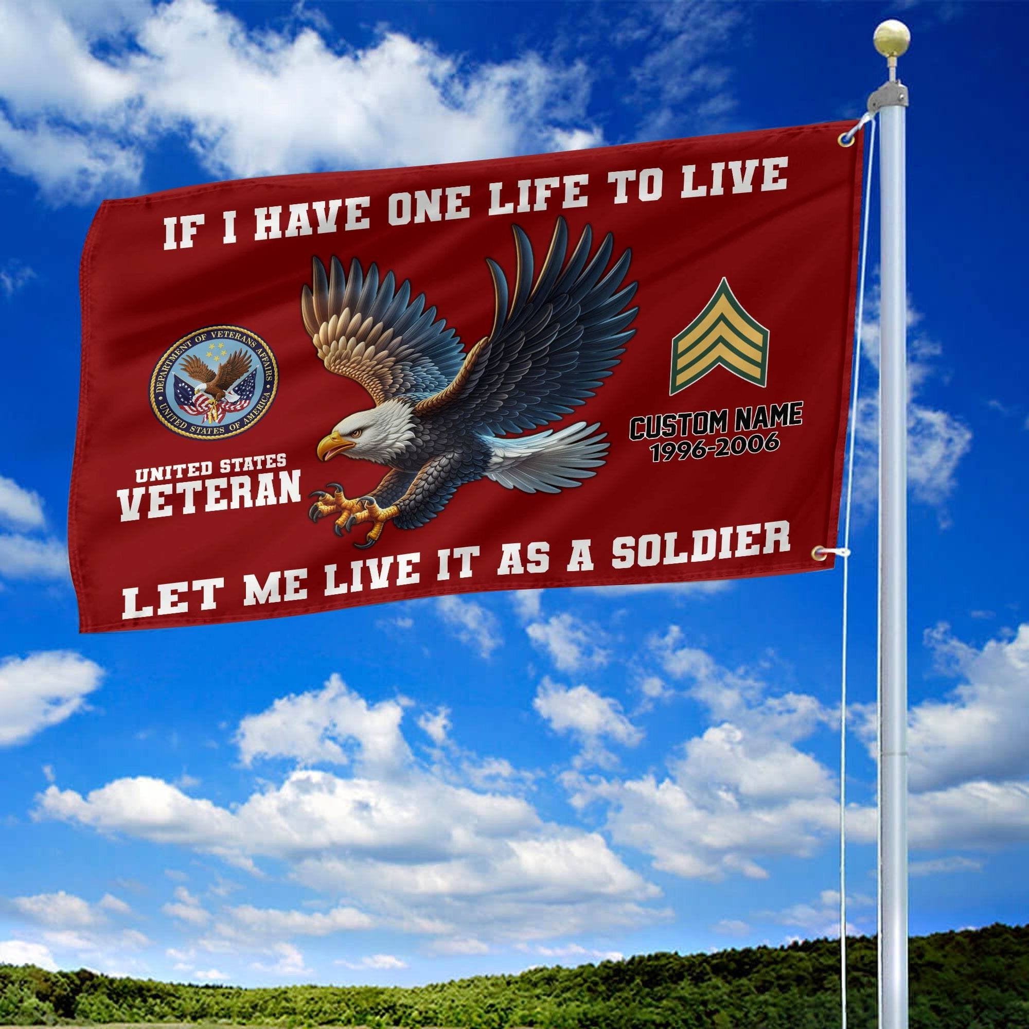 Unique Custom US Veteran Grommet Flag VPVC108207, Gift For US Veteran, Gifts For Dad, For Husband, Best Gifts On Father's Day, Independence Day, Veterans Day.