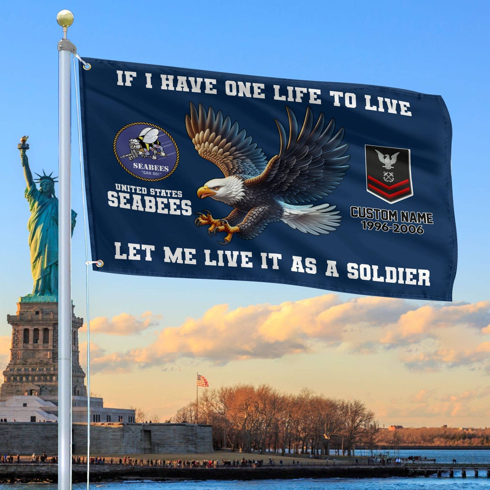 Unique Custom US Seabees Grommet Flag VPVC108209, Gift For Seabees Veteran, Gifts For Dad, For Husband, Best Gifts On Father's Day, Independence Day, Veterans Day.