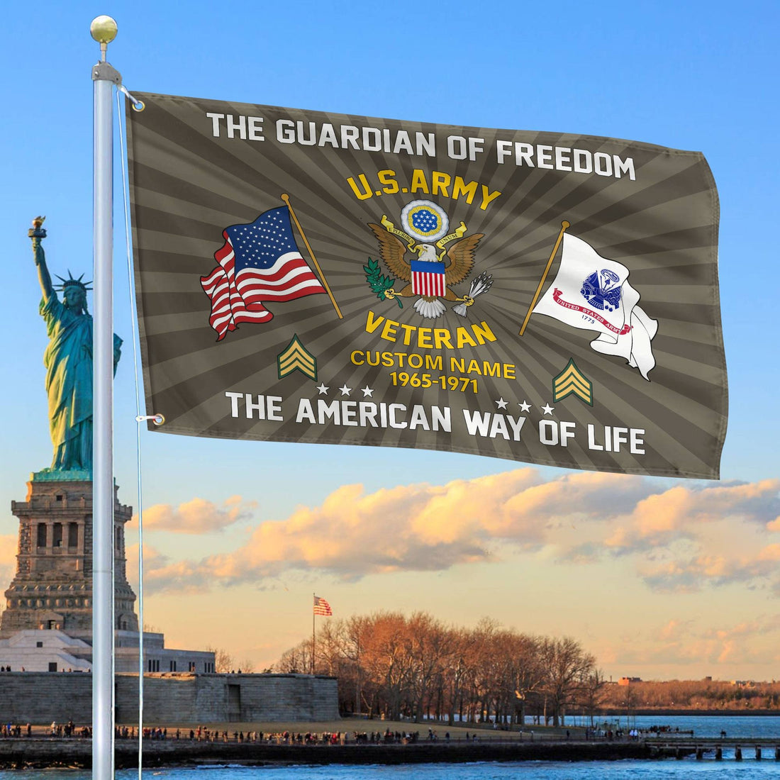 US Army Custom Grommet Flag VPVC108310, Gifts For Army Veteran, Best Gifts On Father's Day, Armed Forces Day, Independence Day, Veterans Day.