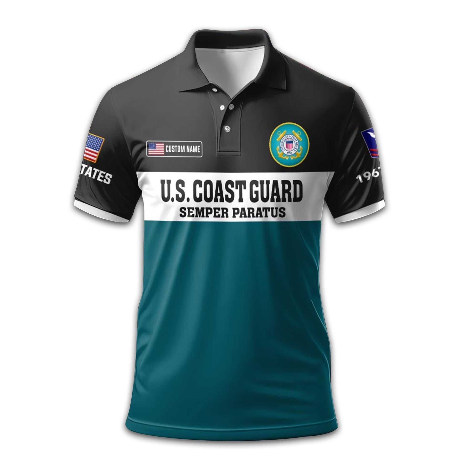 USCG Custom Polo Shirt VPVC213405, Gifts For Coast Guard Veteran, Best Gifts On Father's Day, Armed Forces Day, Independence Day, Veterans Day.