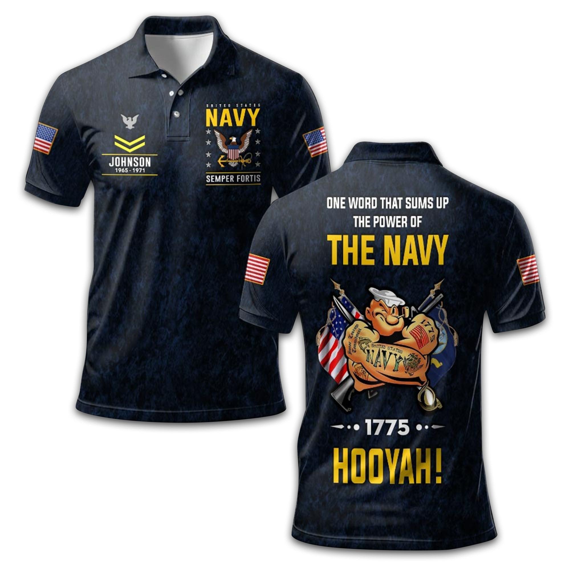 US Navy Custom Polo Shirt VPVC213902, Gifts For Navy Veteran, Best Gifts On Father's Day, Armed Forces Day, Independence Day, Veterans Day.