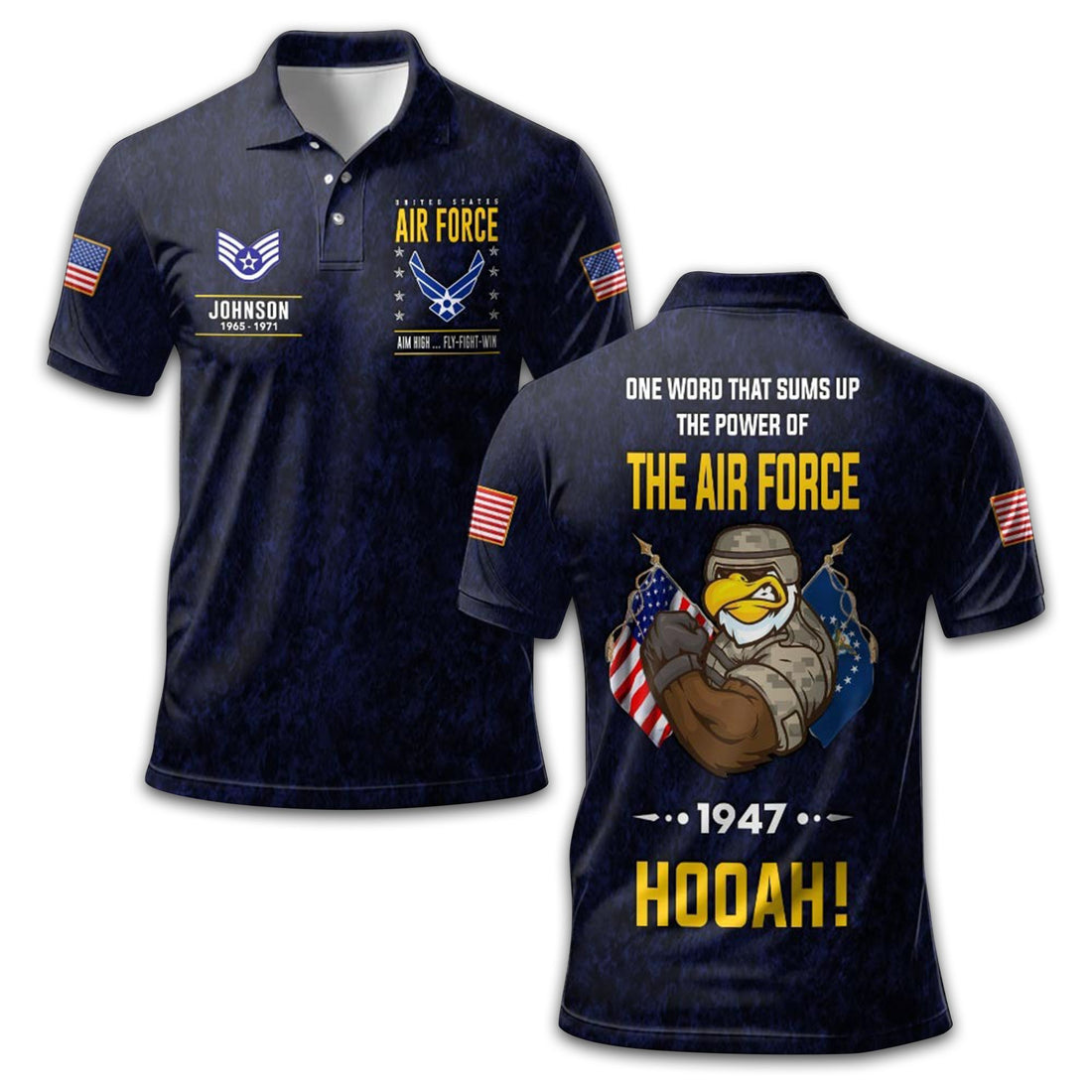 USAF Custom Polo Shirt VPVC213904, Gifts For Air Force Veteran, Best Gifts On Father's Day, Armed Forces Day, Independence Day, Veterans Day.