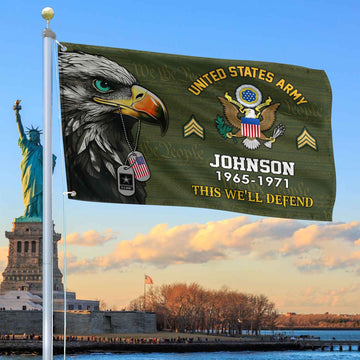 US Army Custom Grommet Flag VPVC108801, Gifts For Army Veteran, Best Gifts On Father's Day, Armed Forces Day, Independence Day, Veterans Day.