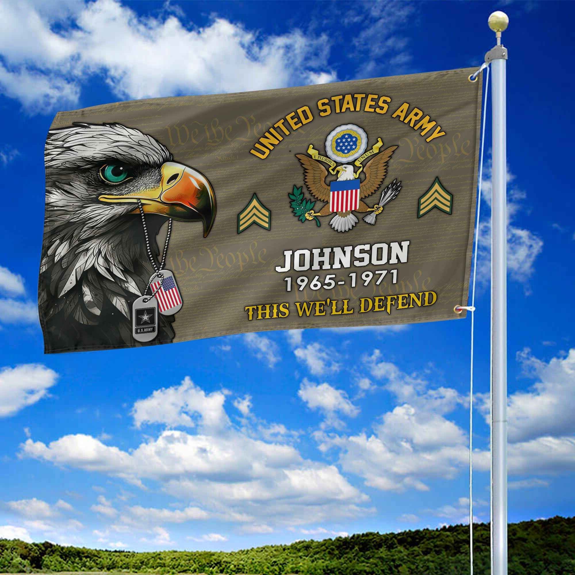 US Army Custom Grommet Flag VPVC108810, Gifts For Army Veteran, Best Gifts On Father's Day, Armed Forces Day, Independence Day, Veterans Day.