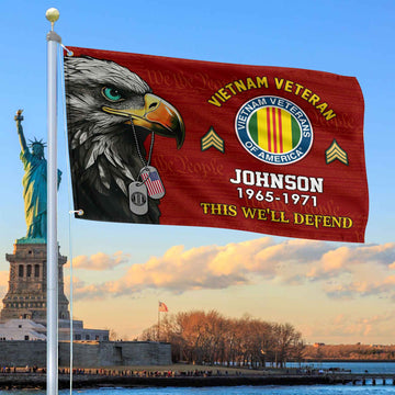Vietnam Veteran Custom Grommet Flag VPVC108806, Gifts For Vietnam Veteran, Best Gifts On Father's Day, Armed Forces Day, Independence Day, Veterans Day.