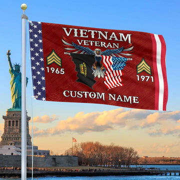 Vietnam Veteran Custom Grommet Flag VPVC109306, Gifts For Vietnam Veteran, Best Gifts On Father's Day, Armed Forces Day, Independence Day, Veterans Day.