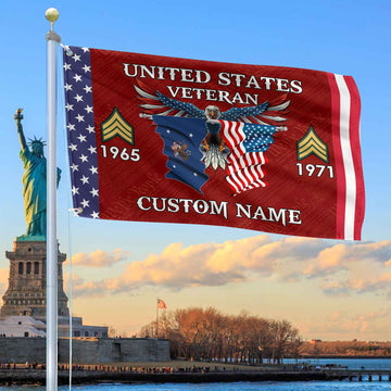 US Veteran Custom Grommet Flag VPVC109307, Gifts For US Veteran, Best Gifts On Father's Day, Armed Forces Day, Independence Day, Veterans Day.