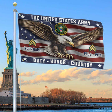 US Army Custom Grommet Flag VPVC105401, Gifts For Army Veteran, Best Gifts On Father's Day, Armed Forces Day, Independence Day, Veterans Day.