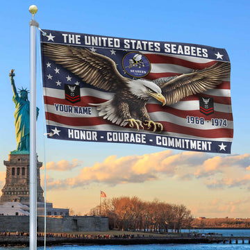 US Seabees Custom Grommet Flag VPVC105409, Gifts For Seabees Veteran, Best Gifts On Father's Day, Armed Forces Day, Independence Day, Veterans Day.