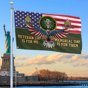 US Army Custom Grommet Flag VPVC106801, Gifts For Army Veteran, Best Gifts On Father's Day, Armed Forces Day, Independence Day, Veterans Day.